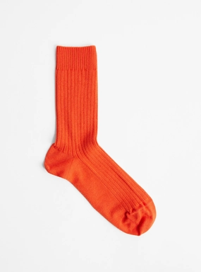 Rib Overankle Socks Bill Red