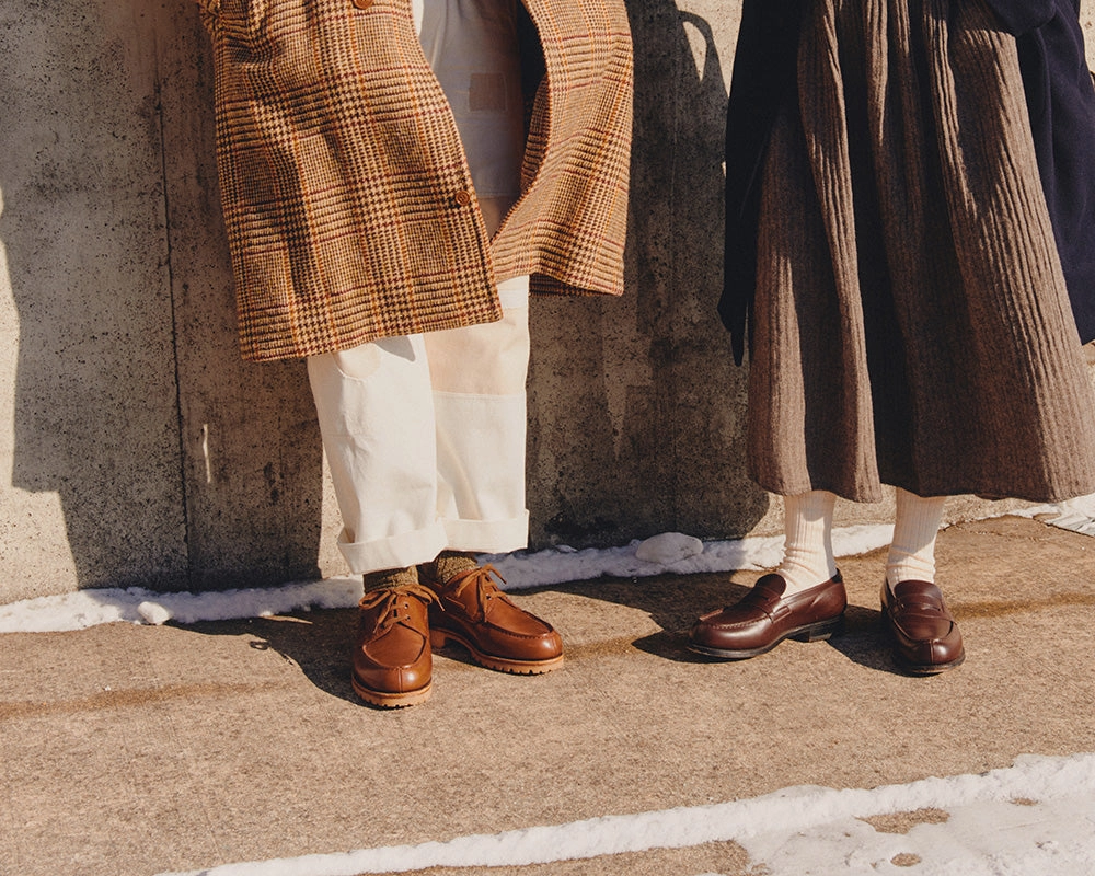 Ribbed Melange Socks - Military Olive (Green & Brown)