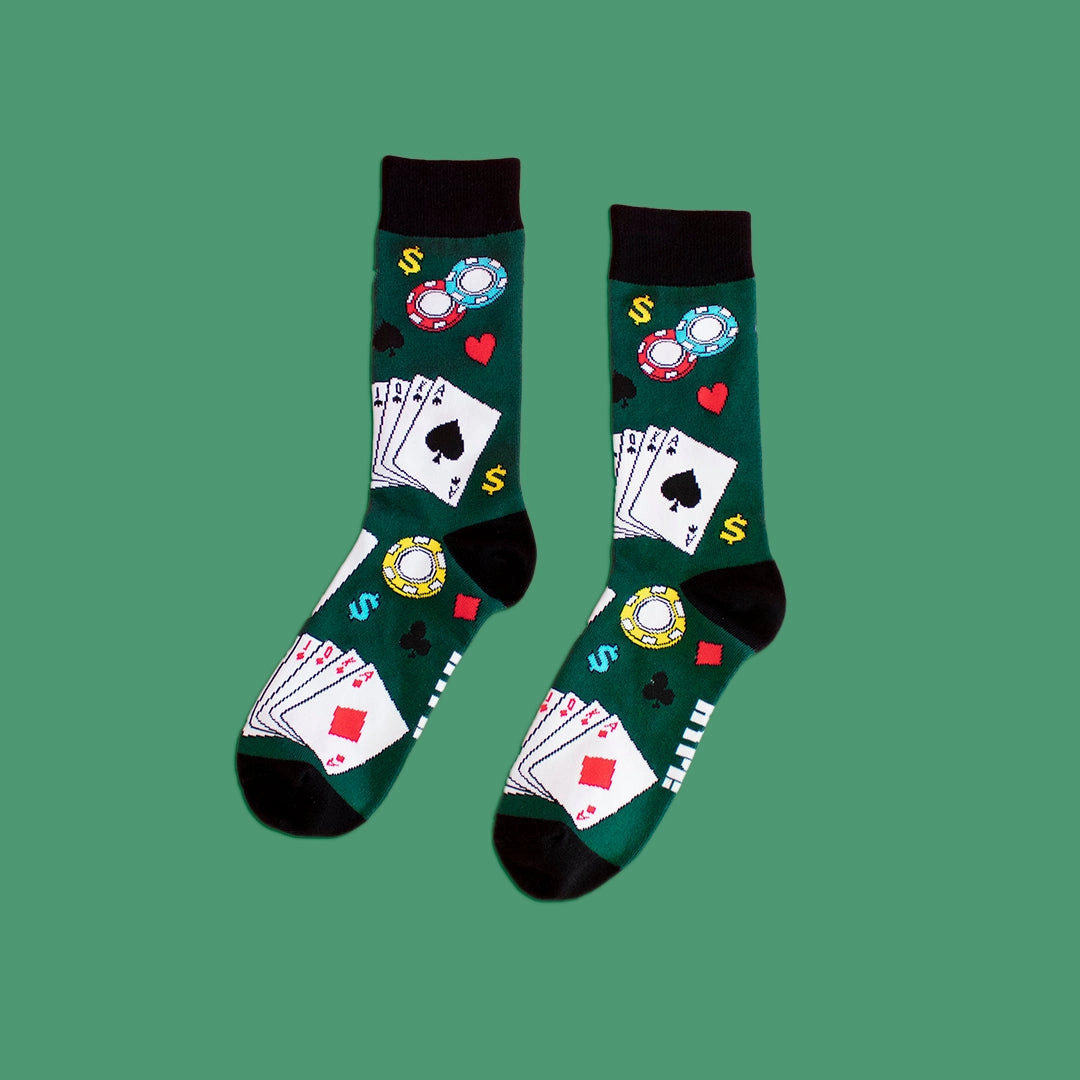 Royal Flush Poker Socks