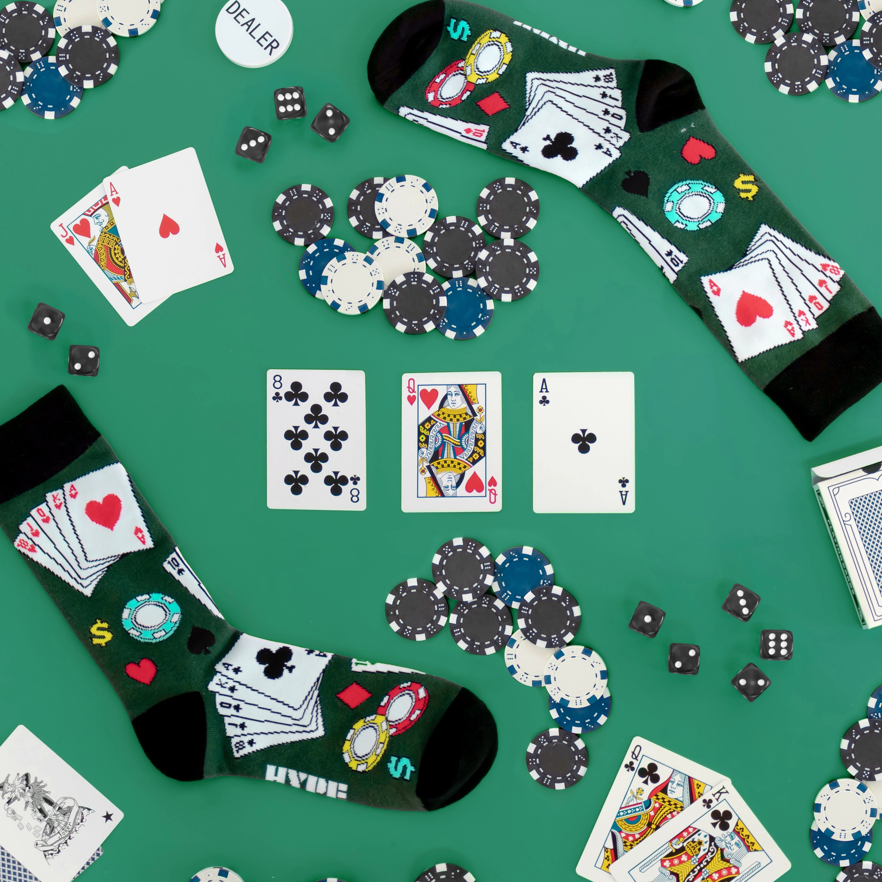 Royal Flush Poker Socks