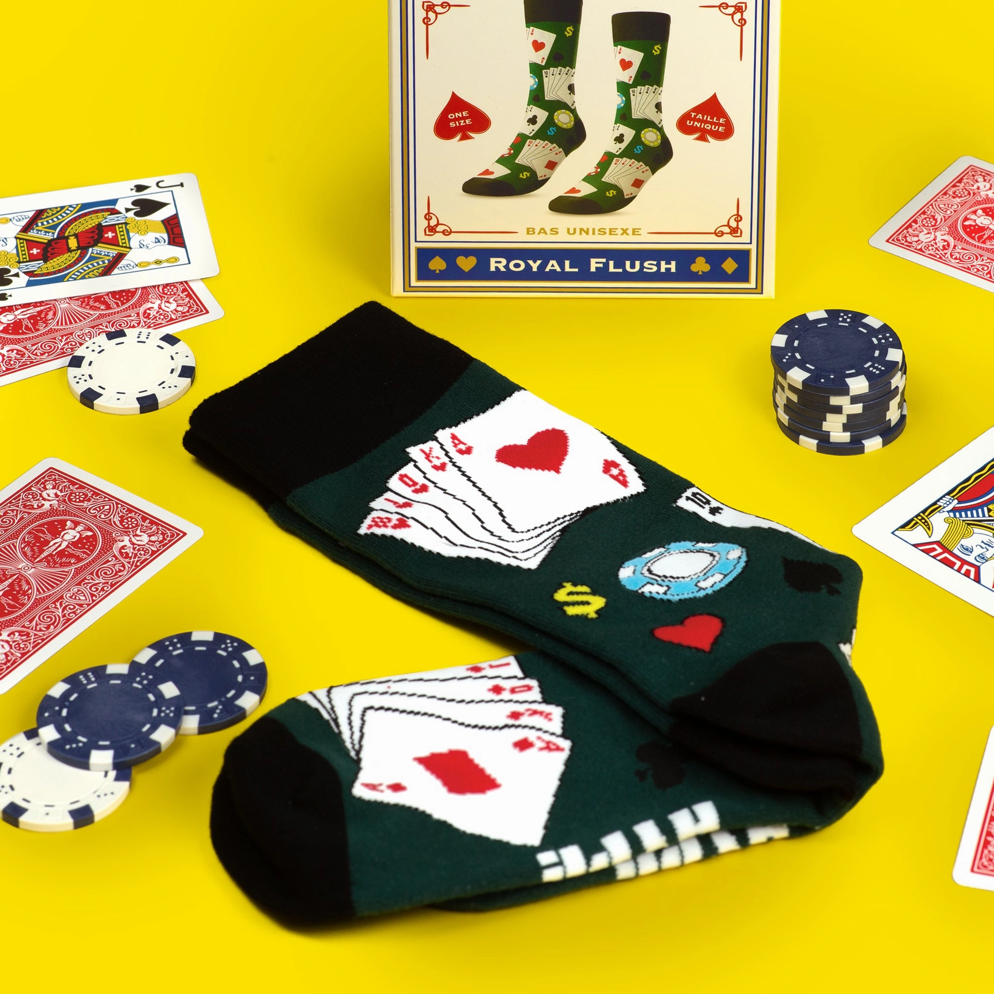 Royal Flush Poker Socks