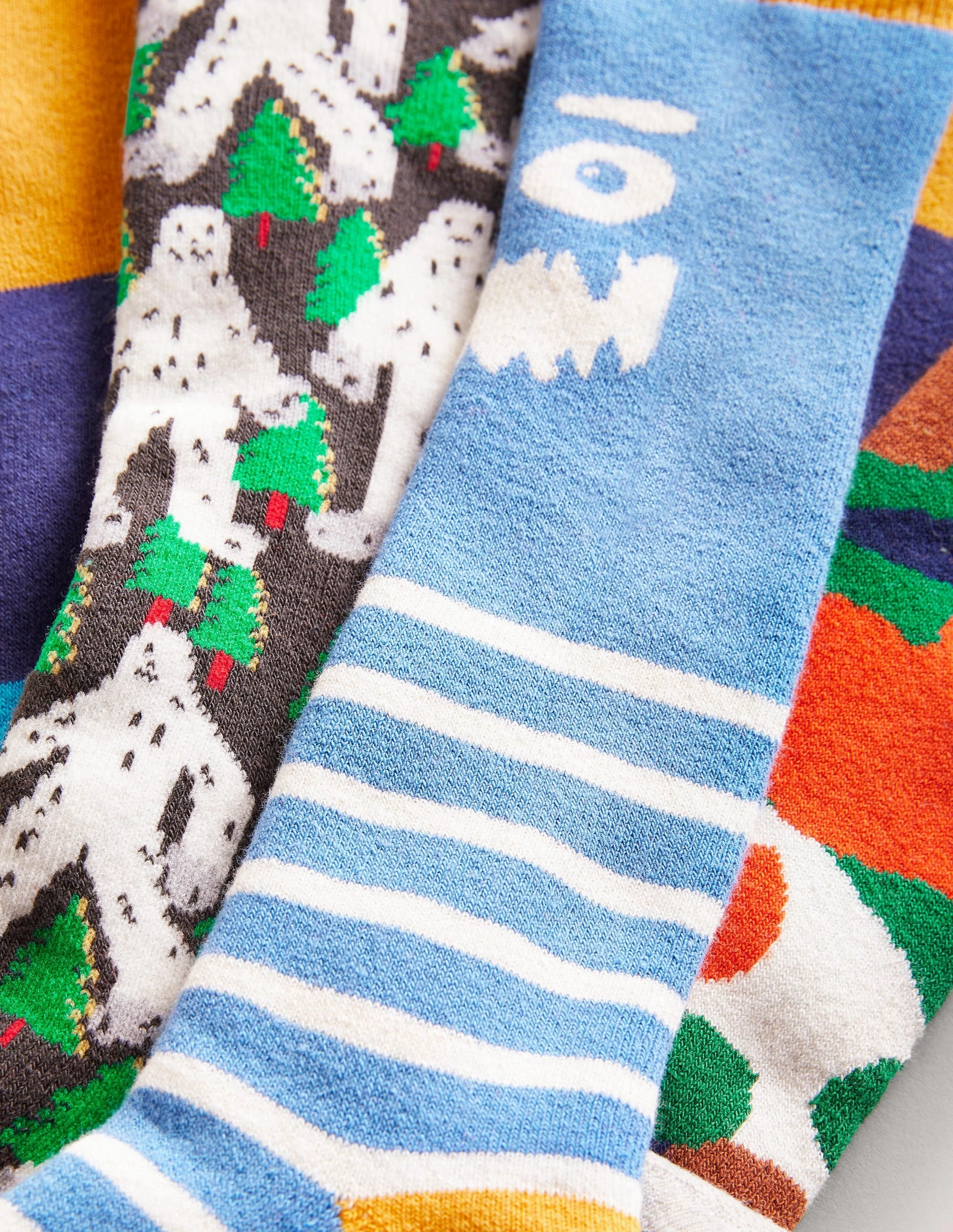 Ski Socks 5 Pack-Winter Multi