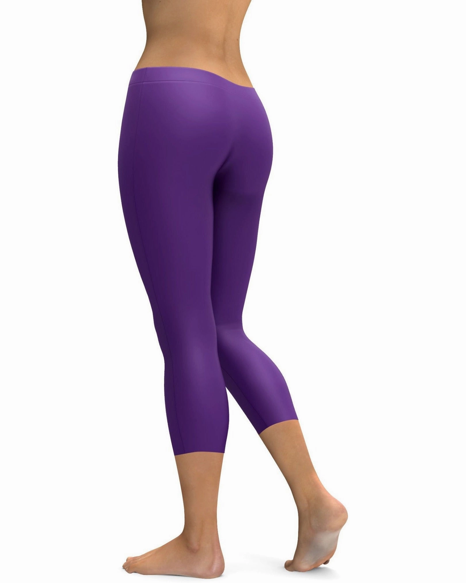 Solid Deep Purple Capris