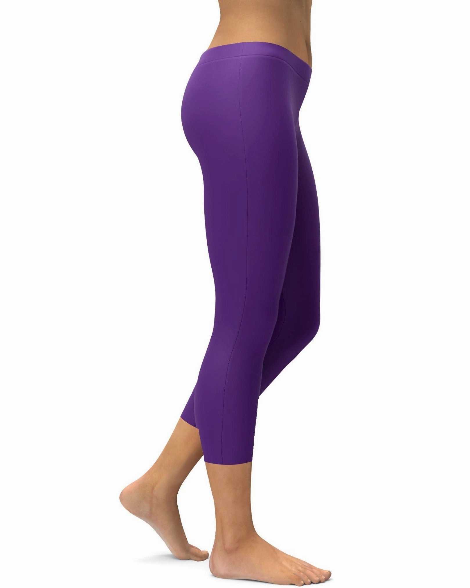 Solid Deep Purple Capris