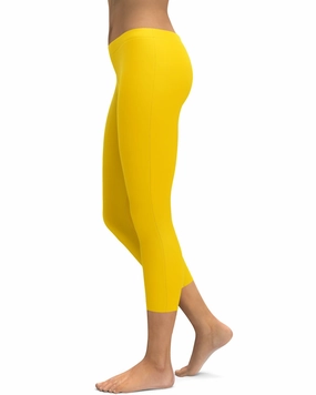 Solid Deep Yellow Capris