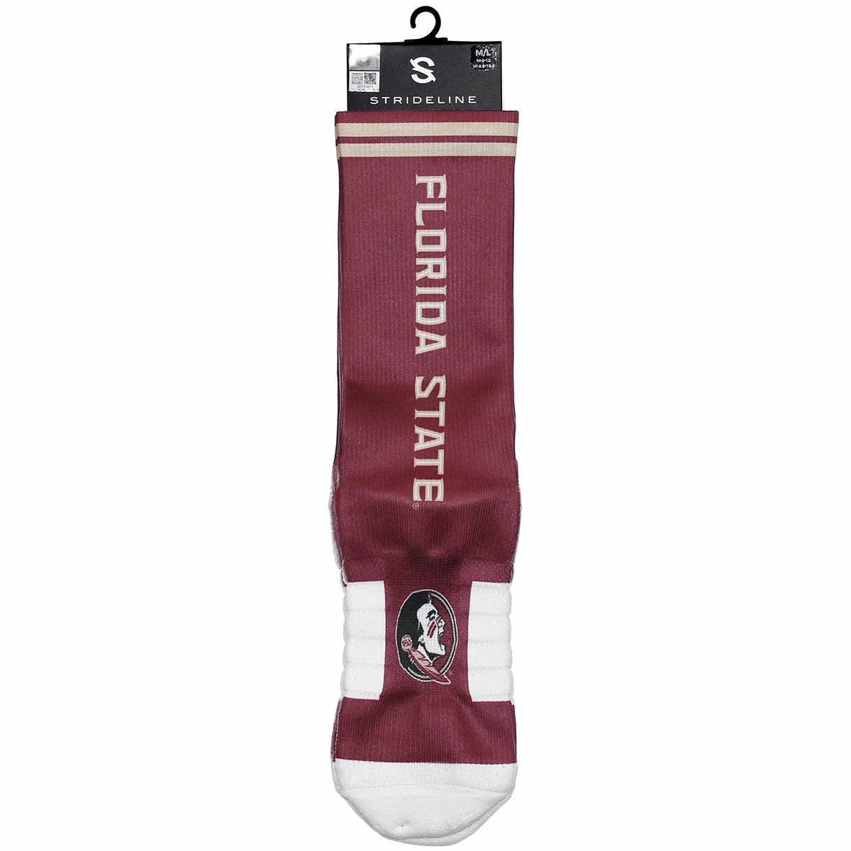 Strideline Florida State Design Premium Sublimated Sock - Garnet/White
