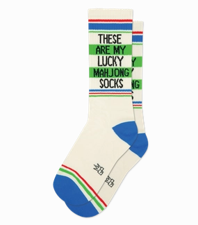 These Are My Lucky Mahjong Socks - Gym Crew Socks