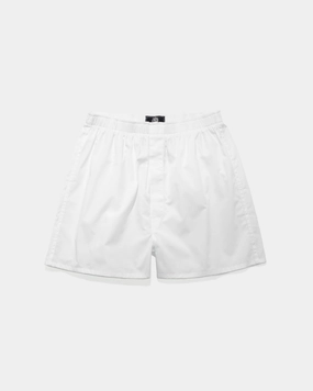 WHITE BROADCLOTH BOXERS