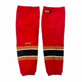WHL - Used CCM Hockey Socks (Red/Black/Tan)