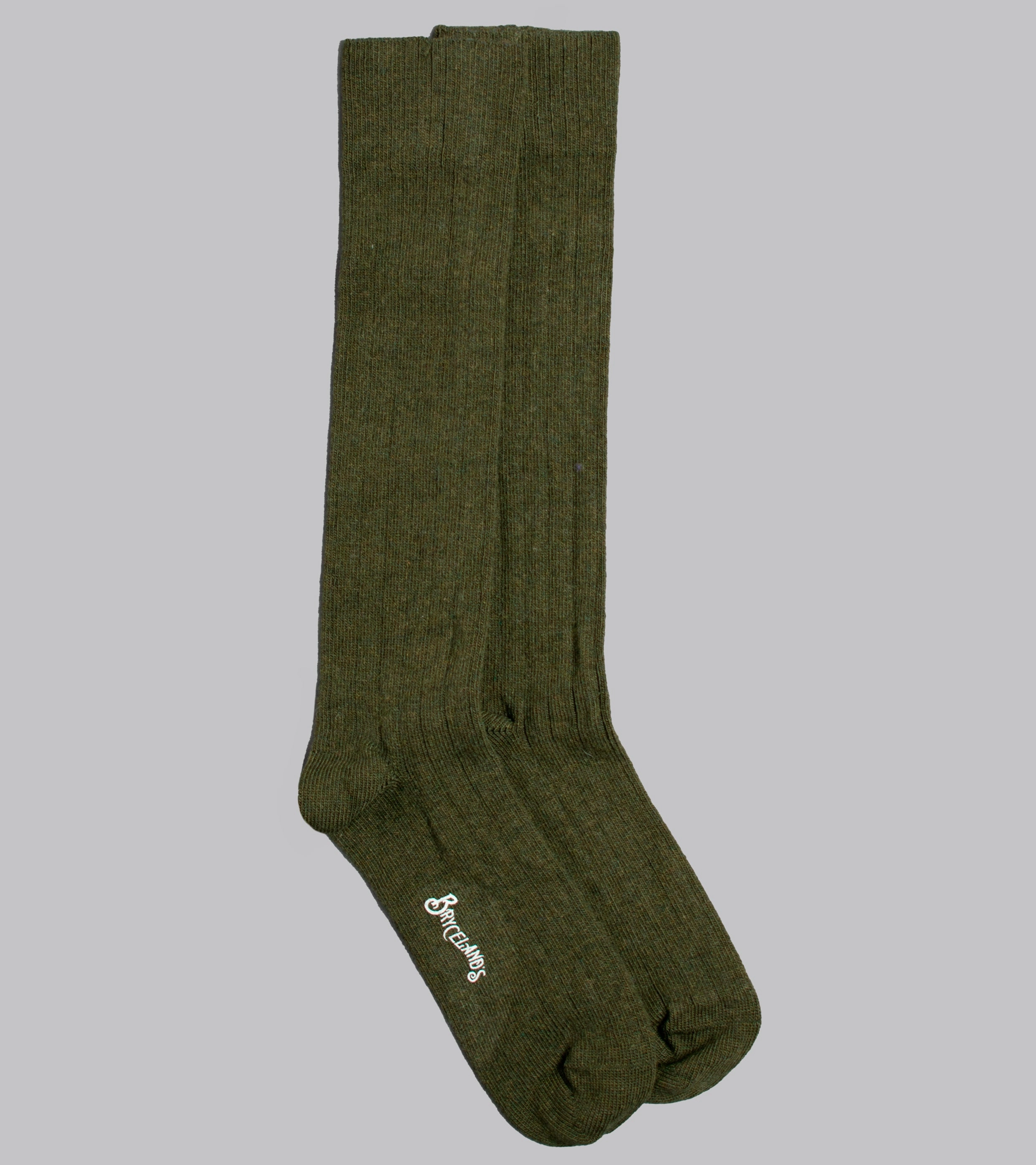 Wide-Rib Cashmere-blend Socks Military