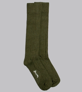 Wide-Rib Cashmere-blend Socks Military