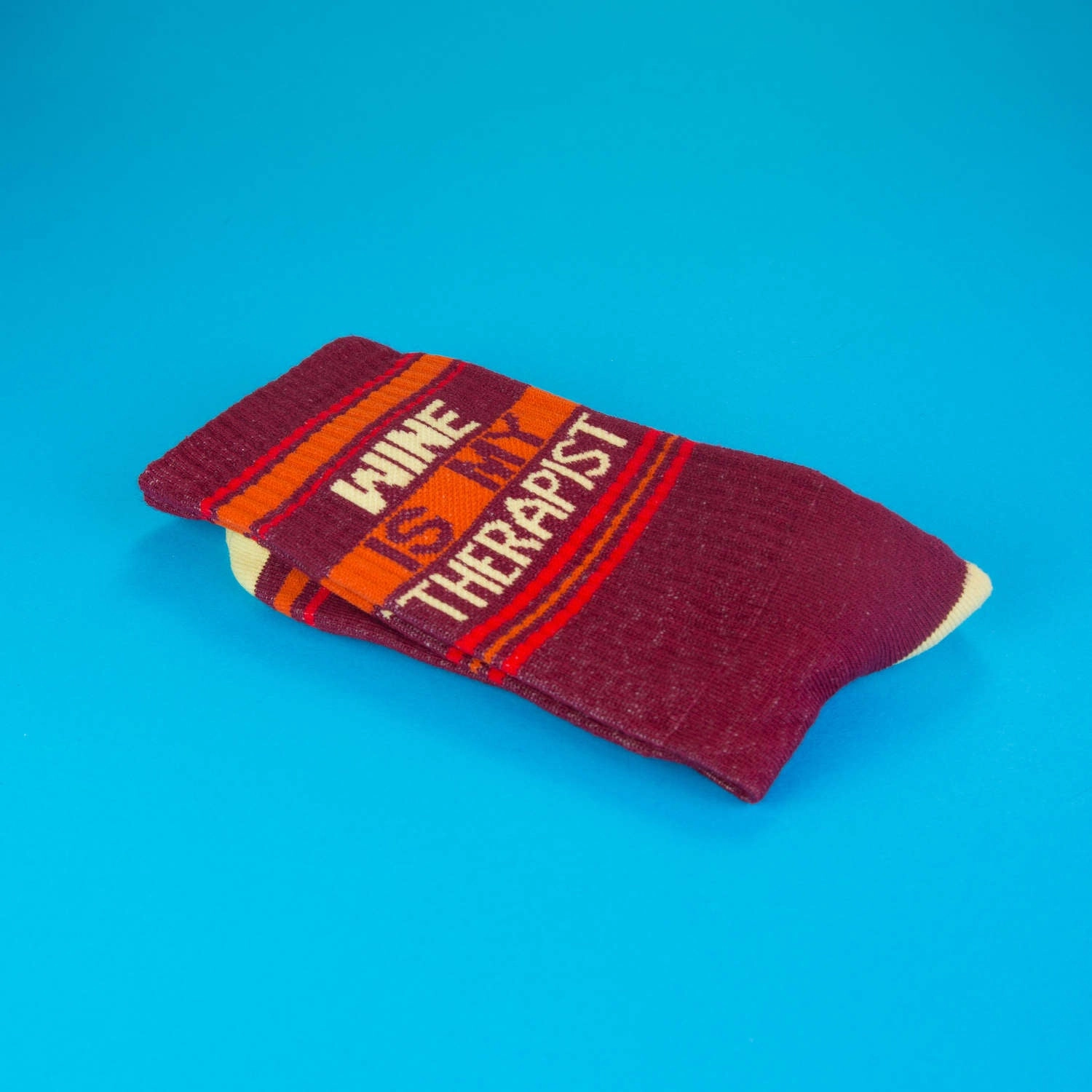 Wine is My Therapist - Gym Crew Socks