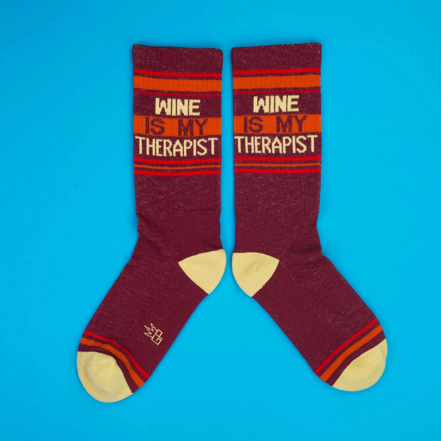 Wine is My Therapist - Gym Crew Socks