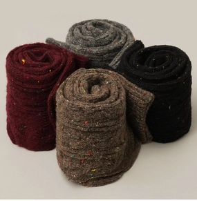 Women's Cable Knitted Wool Blend Crew Length Socks - Final Sale