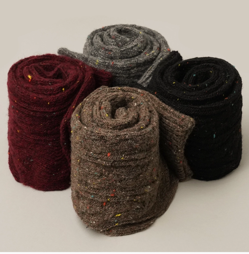 Women's Cable Knitted Wool Blend Crew Length Socks - Final Sale