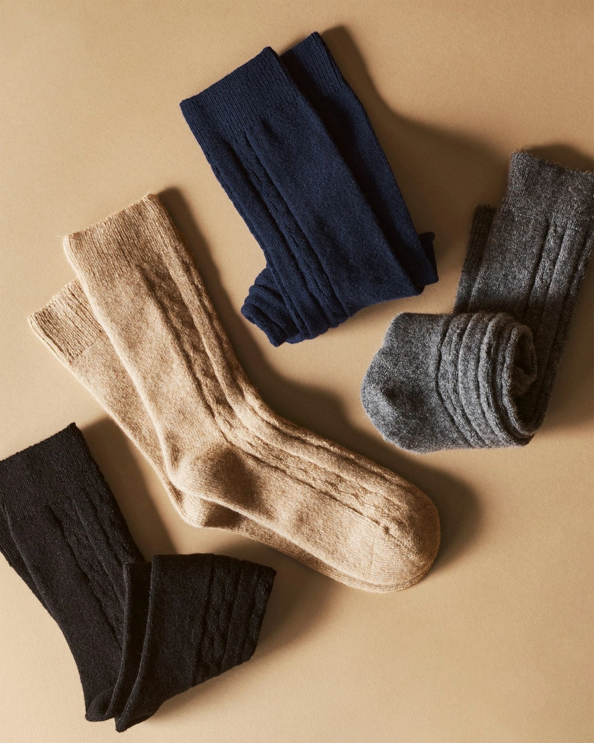 Women's Cashmere Socks in Dark Heather Grey
