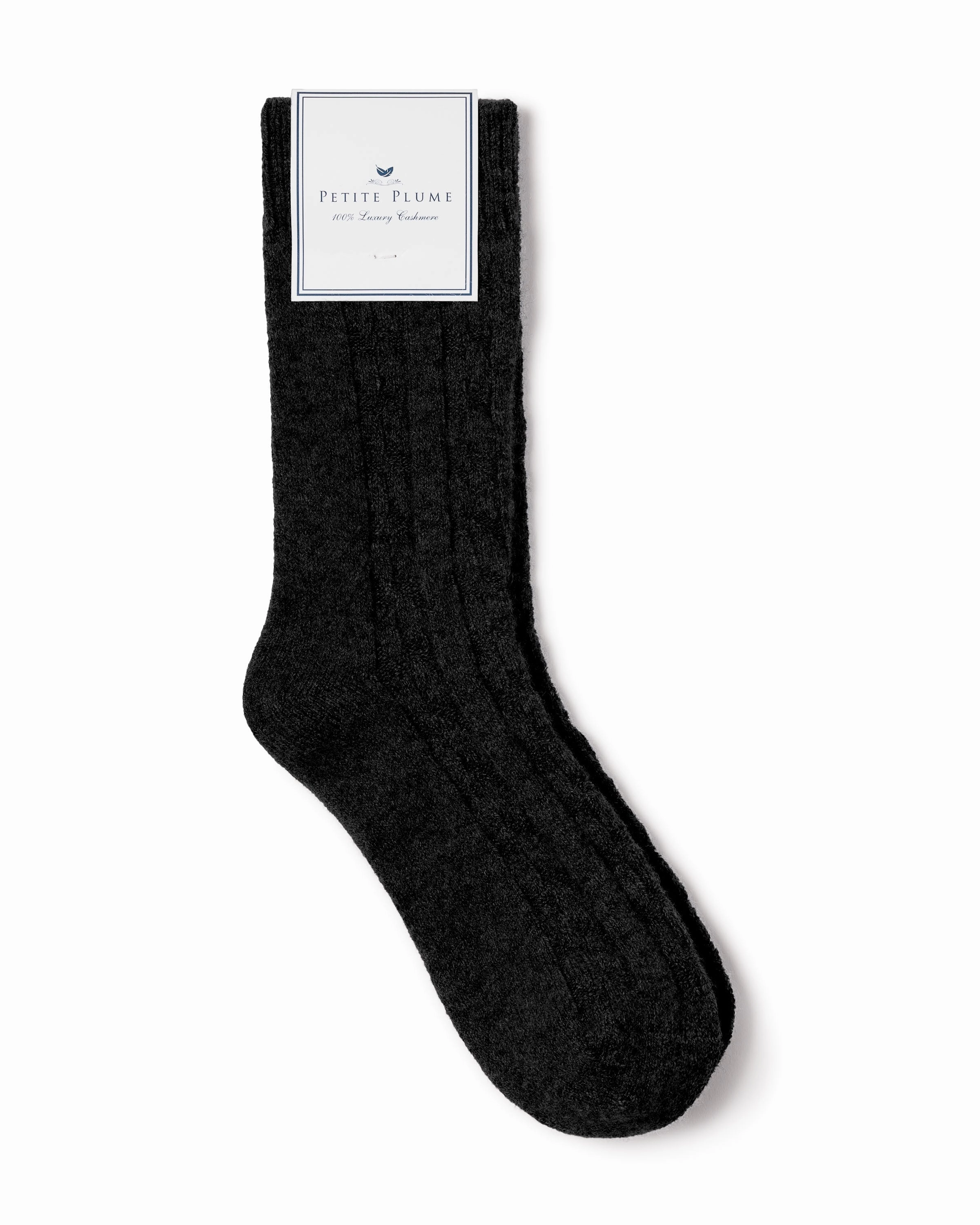 Women's Cashmere Socks in Dark Heather Grey