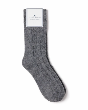 Women's Cashmere Socks in Dark Heather Grey