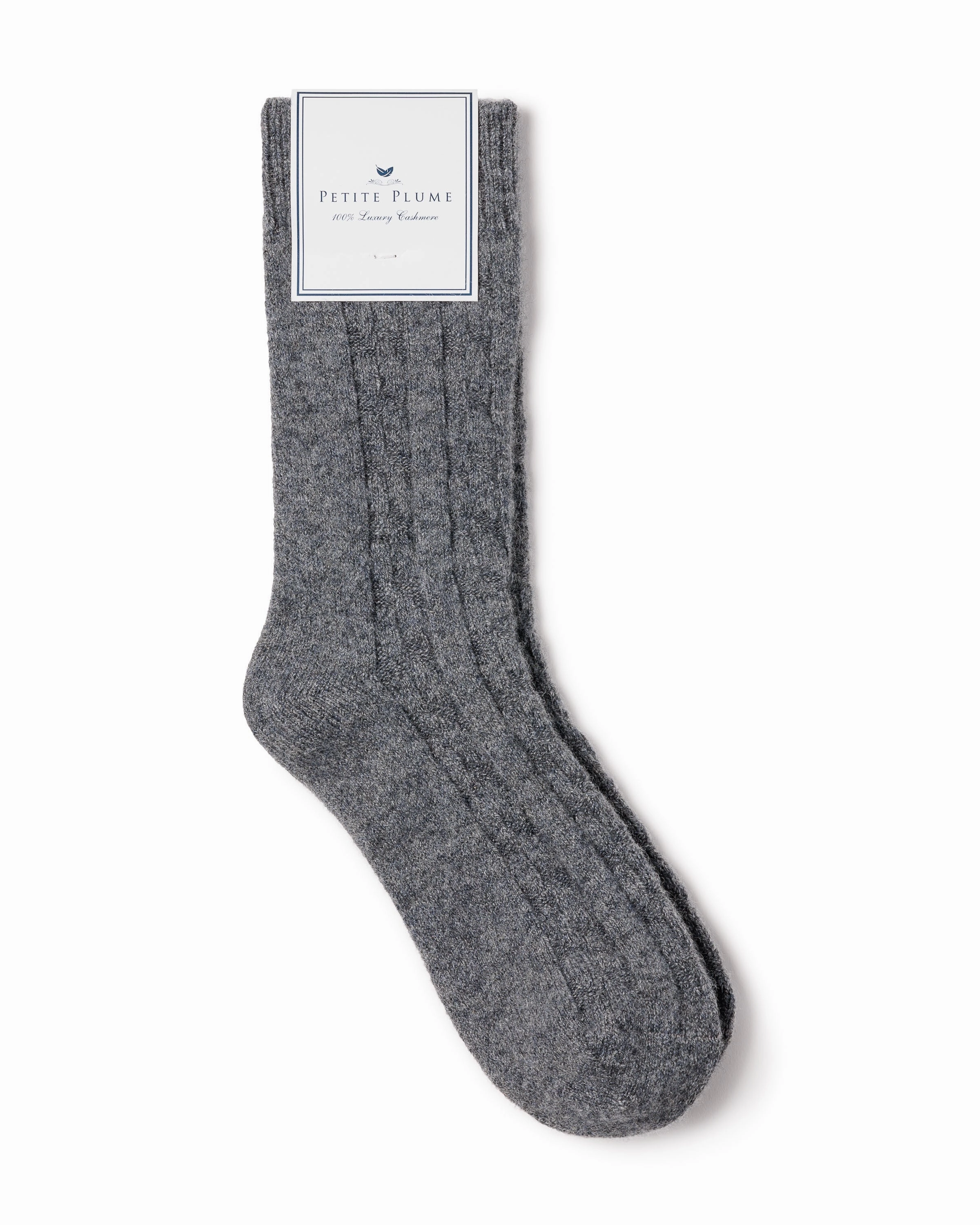 Women's Cashmere Socks in Dark Heather Grey
