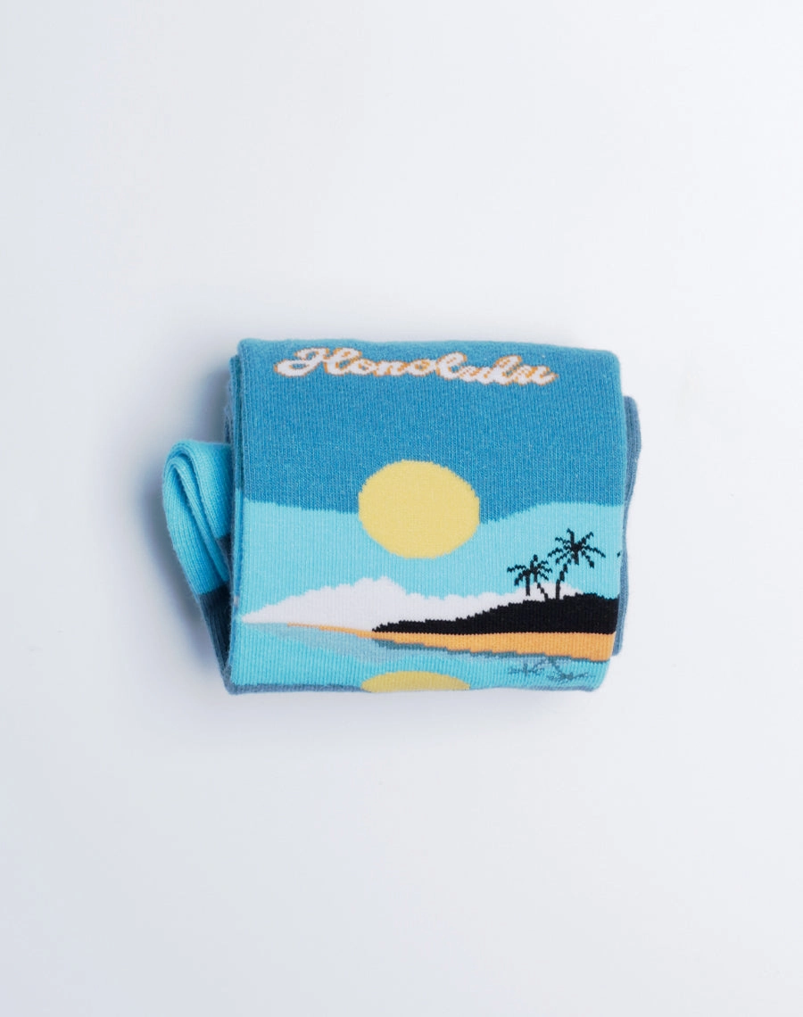 Women's Honolulu Reflection Tropical Crew Socks