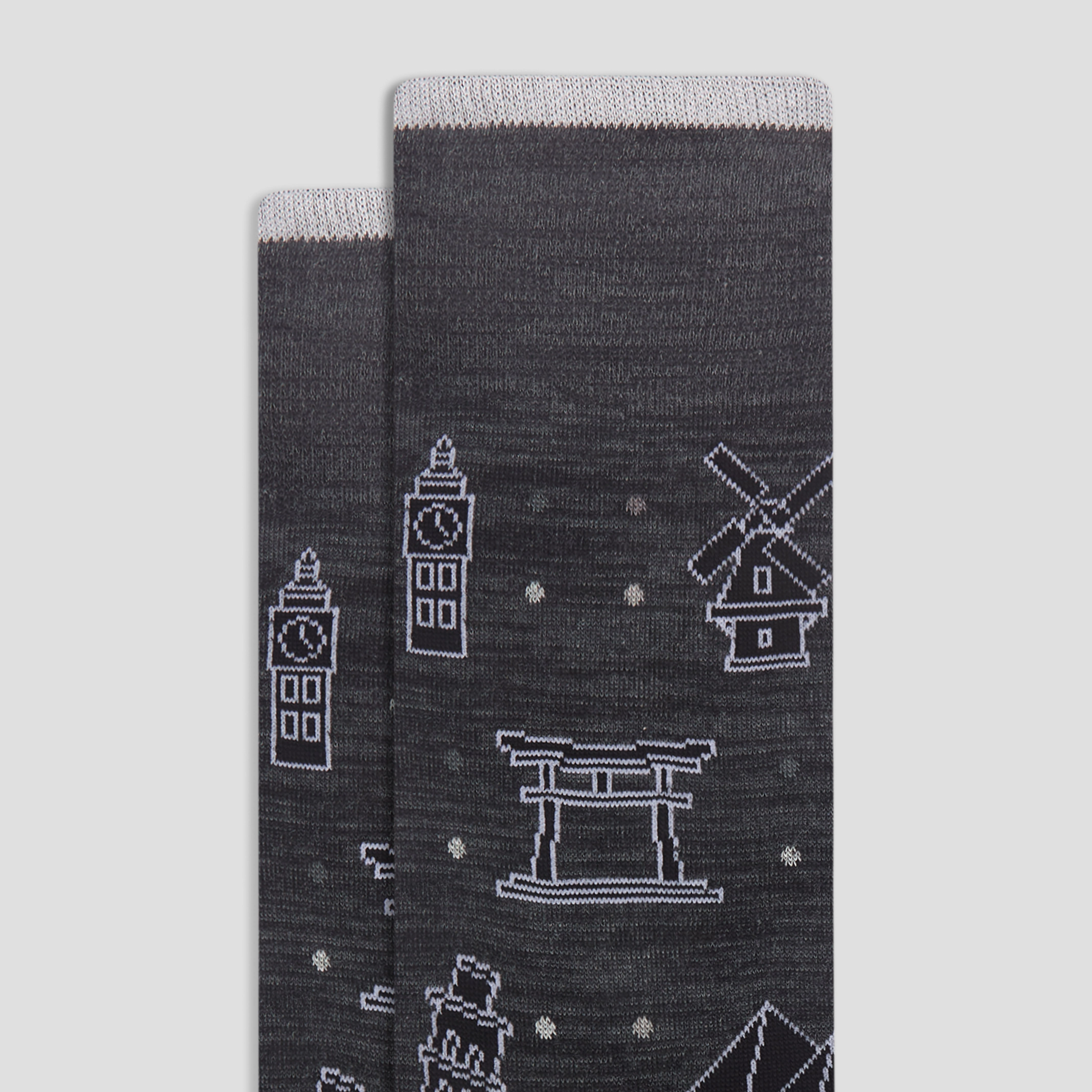 World Landmarks Mid-Calf Socks