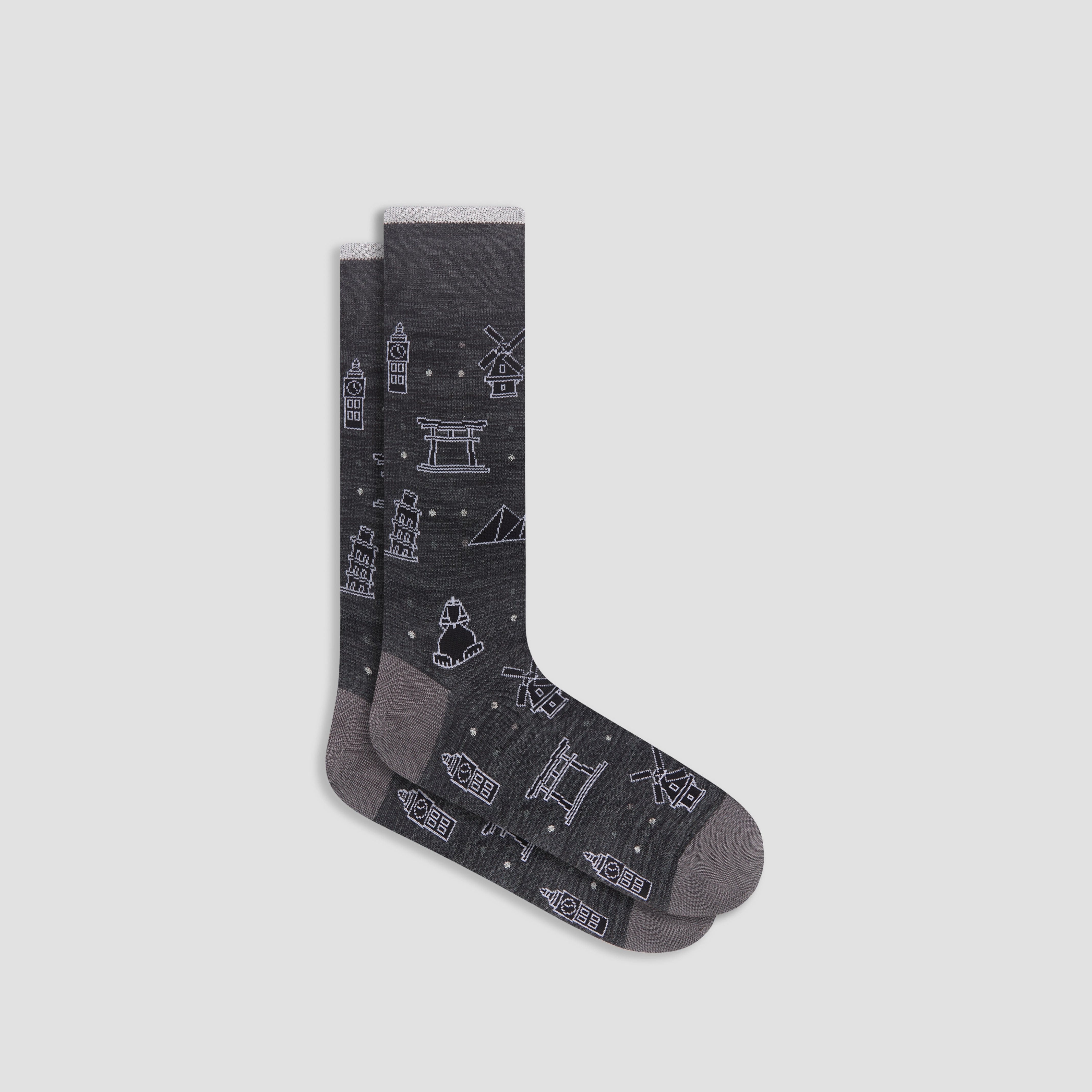 World Landmarks Mid-Calf Socks