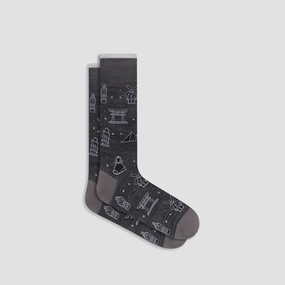 World Landmarks Mid-Calf Socks